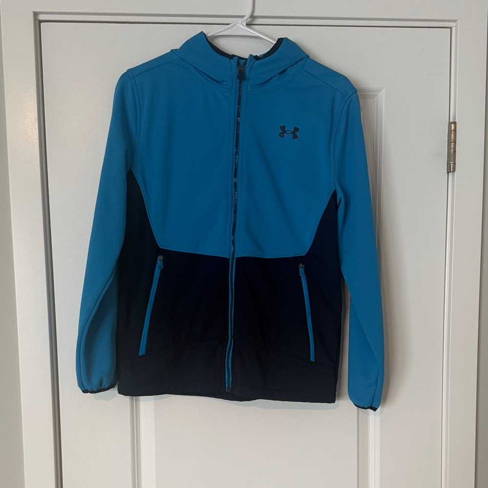 Under Armour cold gear Blue and Black Jacket (fleece inside) - Never won